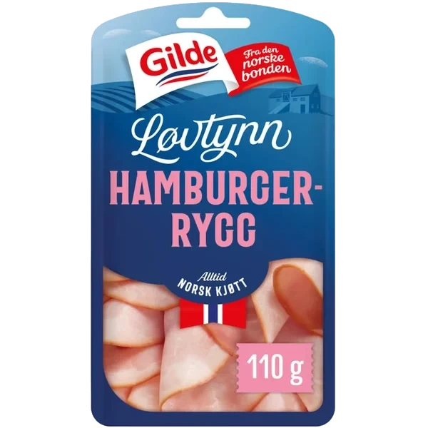 Løvtynn Hamburgerrygg 110g Enh