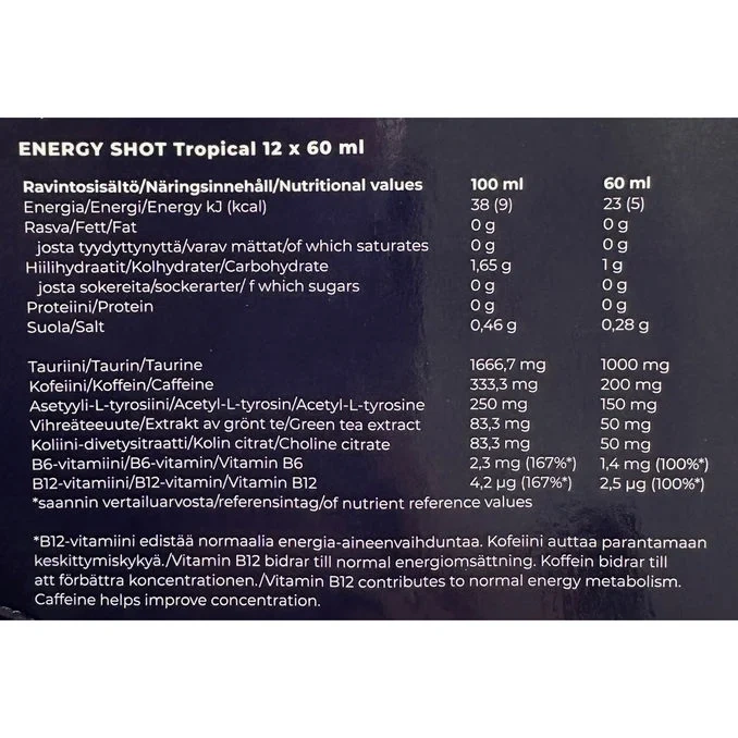 Energy Shot Tropical 12-pack