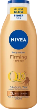 Nivea Body Lotion Gradual Tan Q10 Firming + Bronze, 200 ml