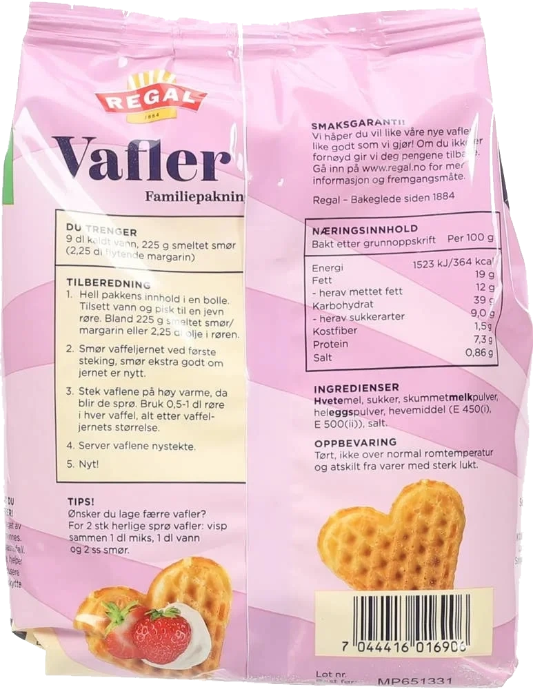 Vafler familiepakning