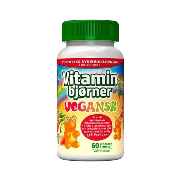 Vitaminbjørner Vegansk -  Fersken 60stk