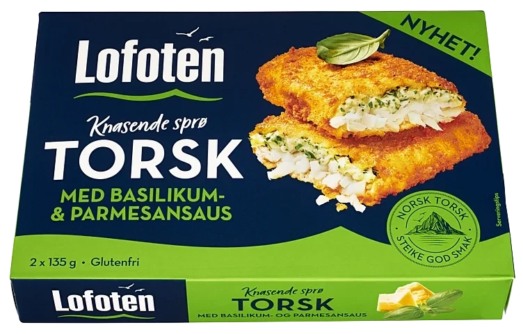 Sprø Torsk Basilikum/Parmesan 270g Lofoten