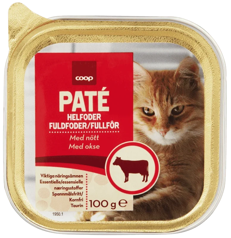 Coop Catz Storfe Pate 100g