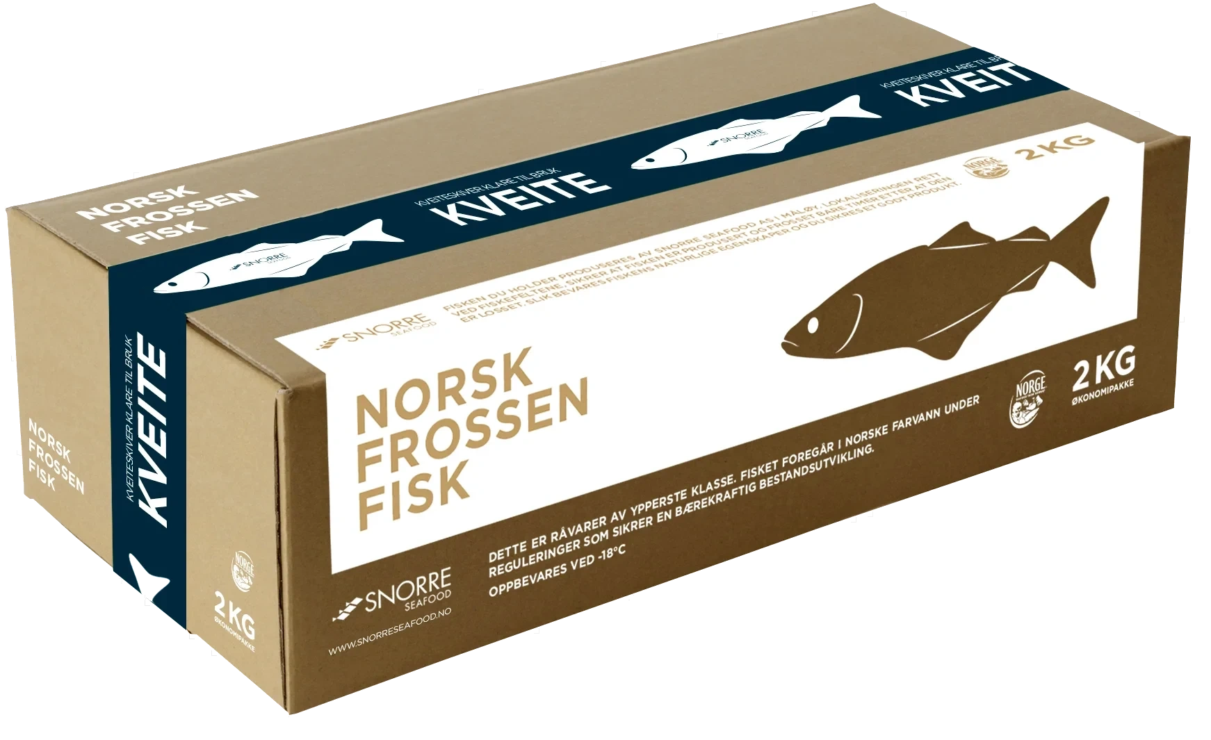 Snorre Kveite i Skiver 2kg