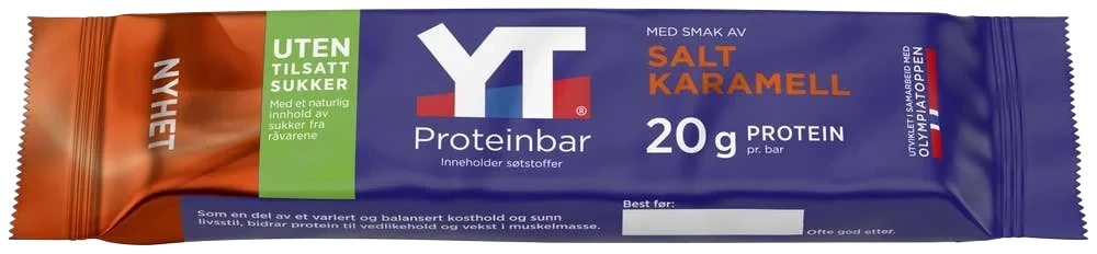 Yt Proteinbar Salt Karamell 50g Tine
