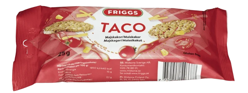 Friggs Maiskaker Taco 25g