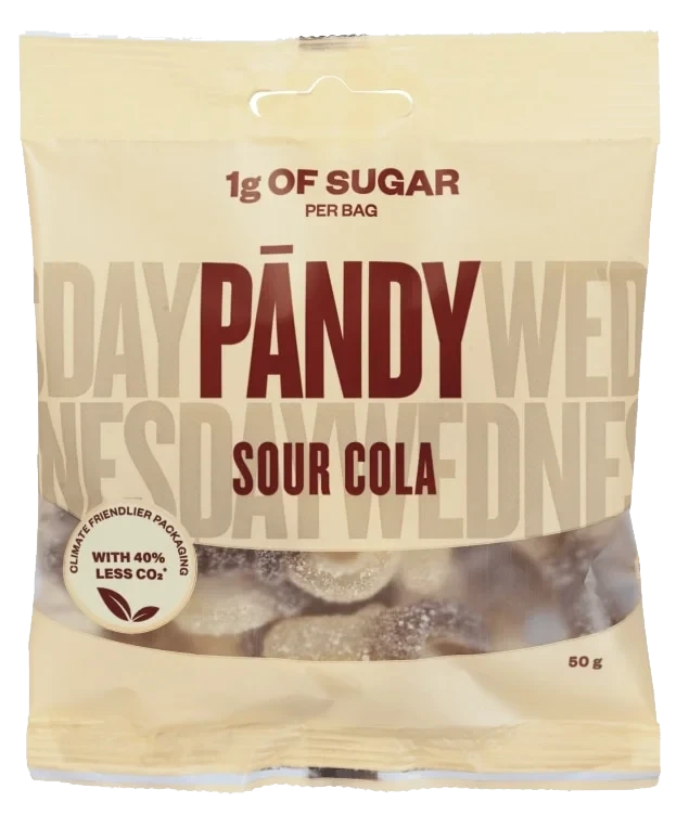 Candy Sour Cola u/Sukker 50g Pandy