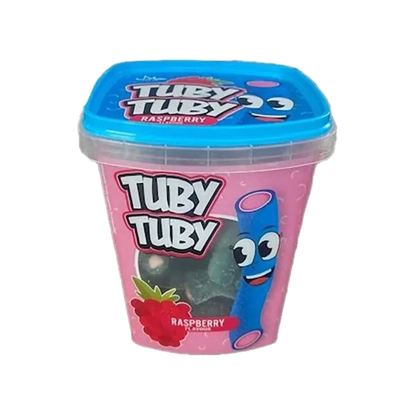 Tuby Tuby - Fylte Gummibarer med Bringebærsmak