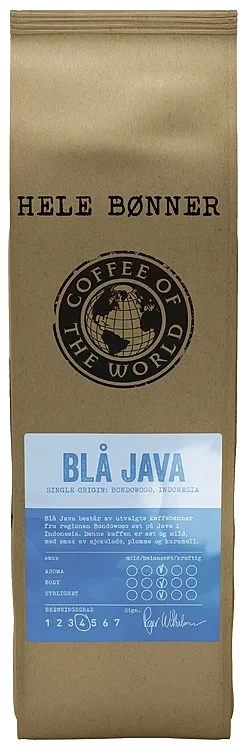 Cotw Blå Java 700g Hel Kaffe
