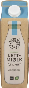 Lettmjølk 0,7% Økologisk 1l Røros