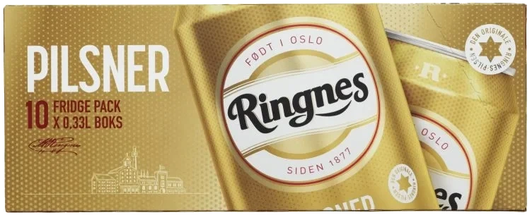 Ringnes Pilsner 0,33lx10 boks