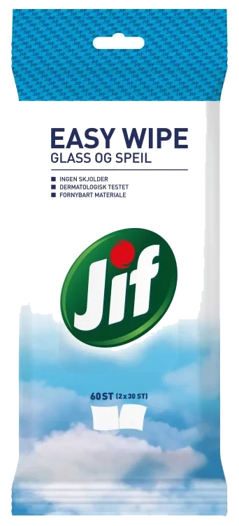 Jif Easy Wipe glass og Speil 60stk