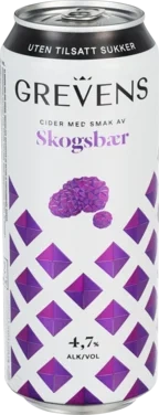 Grevens Cider Skogsbær uten Sukker 0.5l bx