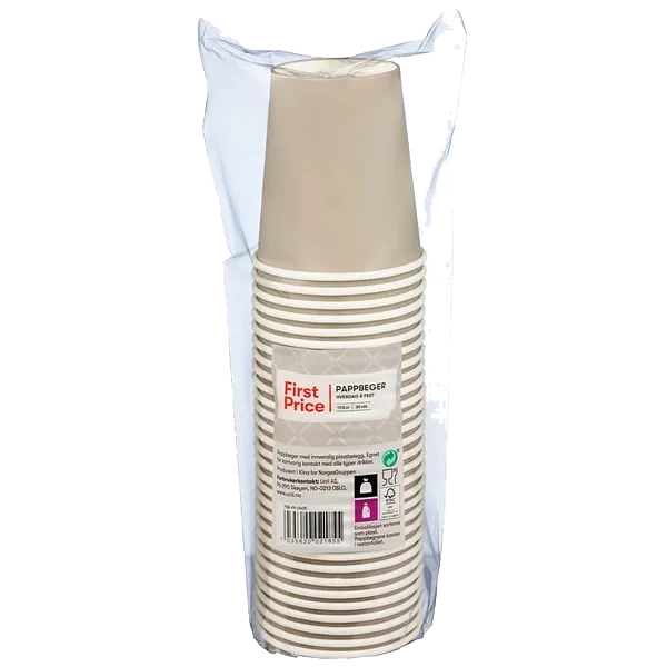 Pappbeger 17,5cl 30stk First Price