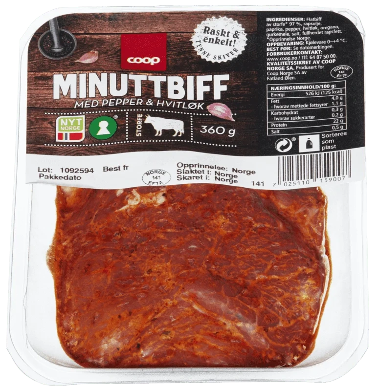 Coop Minuttbiff m/Pepper&Hvitløk