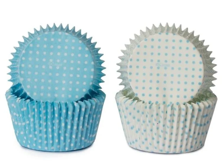 Muffinsformer Blå Prikker 50stk Cacas