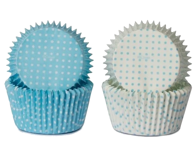 Muffinsformer Blå Prikker 50stk Cacas