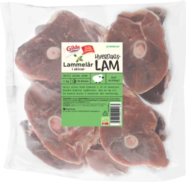 Lammelår i Skiver 1kg Fr Enh