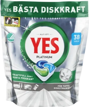 Yes Platinum Alt i Ett 38stk Maskinoppvask