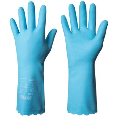 Kjemikaliehansker i Vinyl/pvc Chemstar® Antiallergiske, Fôr av Bomullsfloss 7/s
