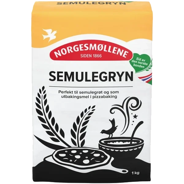 Semulegryn 1kg Norgesmøllene