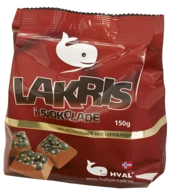 Lakris i Sjokolade 150g Hval