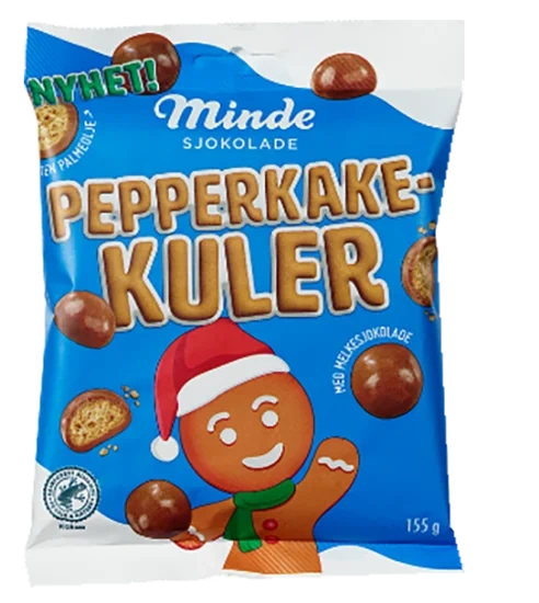 Pepperkakekuler m/Sjokolade 155g