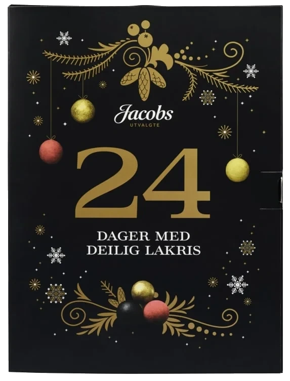 Julekalender m/Lakriskuler 260g Jacobs Utvalgt