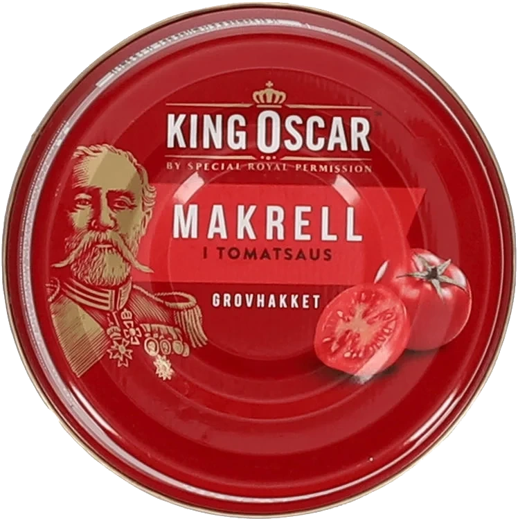 Makrell Grovrevet i Tomat 100g King Oscar