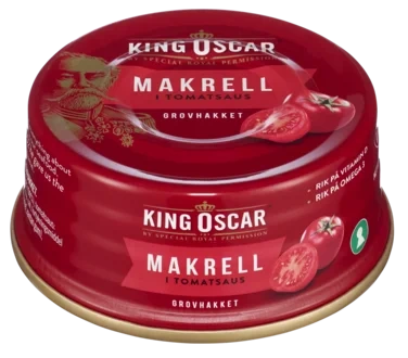 Makrell Grovrevet i Tomat 100g King Oscar