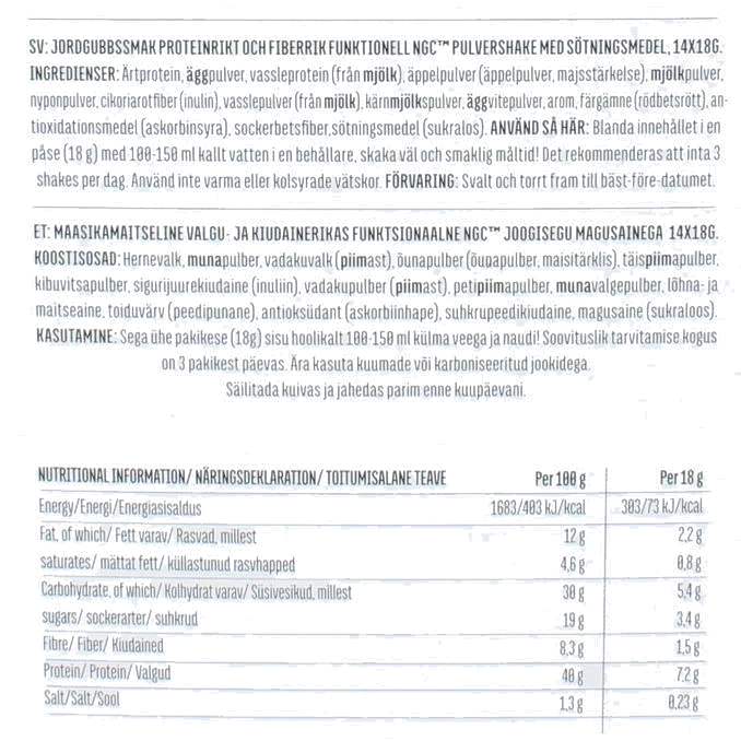 Pulvershake Jordgubb 14-pack
