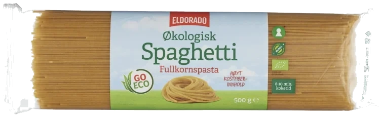 Spaghetti Fullkorn Økologisk 500g Eldorado