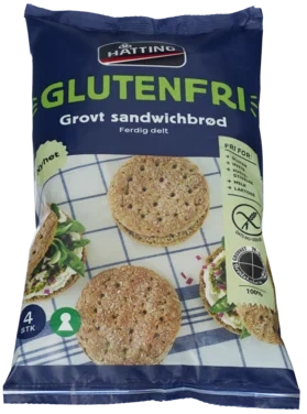 Glutenfri Grovt Sandwichbrød 85gx4stk