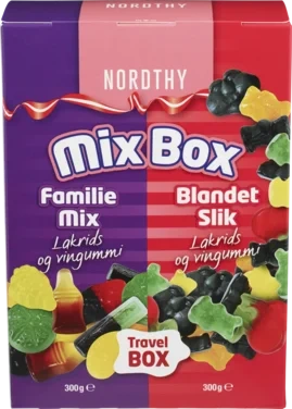 Nordthy Travel Box Blandet Slik & Familiemix 600g
