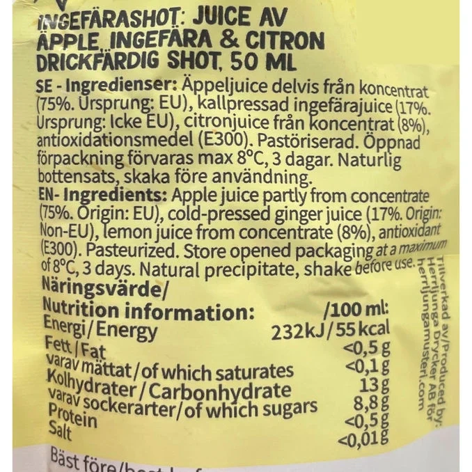 Shot Äpple, Ingefära & Citron 24-pack