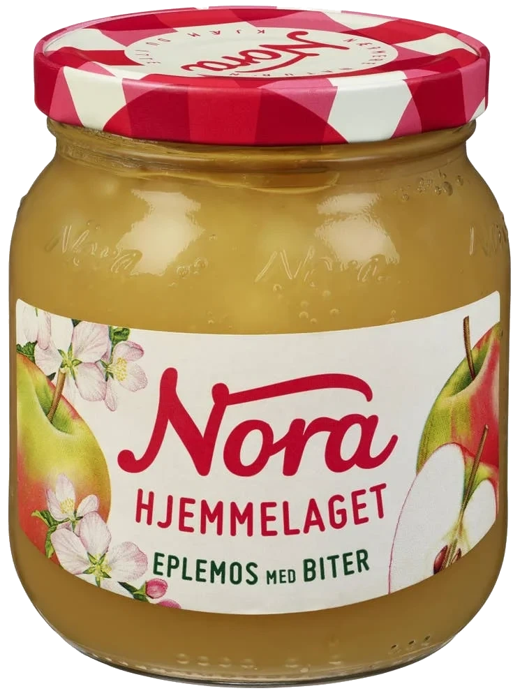 Eplemos med biter Hjemmelaget