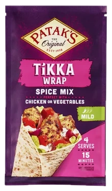 Patak's Tikka Masala Wrap Spice Mix 25g