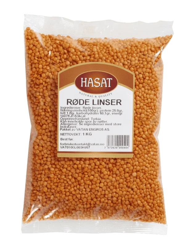 Røde Linser 1kg Hasat