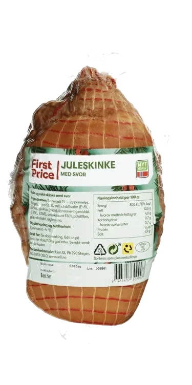 Juleskinke Kokt m/Svor Ca1kg First Price