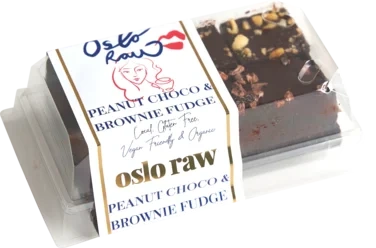 Peanut Choco & Brownie Fudge 2pk 180g Oslo Raw