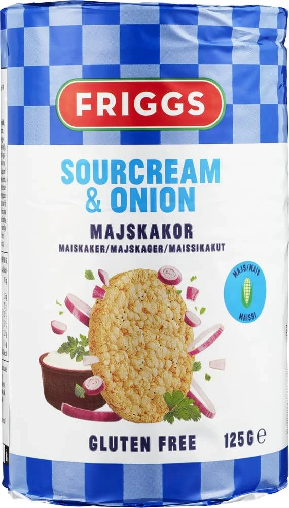 Glutenfrie maiskaker sourcream & onion