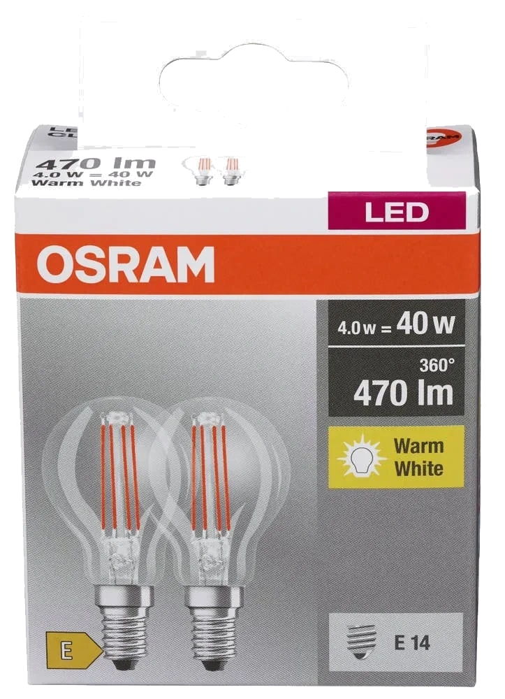 LED Cl P 40 Klar E14