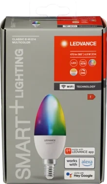 Smart+ Led Lyspære Wifi Clb Rgbw 4w E14