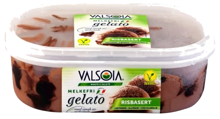 Gelato Ris-Is Sjokolade Melkefri 1l Valsoia