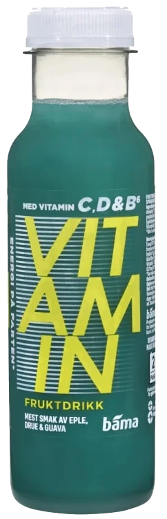 Vitamin Fruktdrikk m/Eple,Drue&Guava 330ml Bama