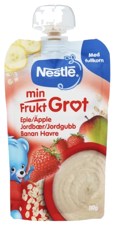 Min Fruktgrøt Jordbær 110g fra 6m Nestle