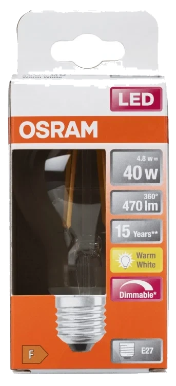 Led cl A 40 Dimbar Klar E27