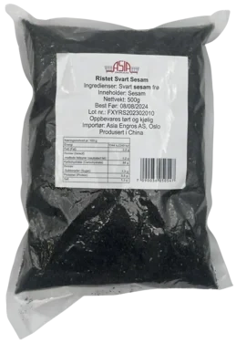Roasted Ristet Black Sesame Seed Me Den Rang 500g