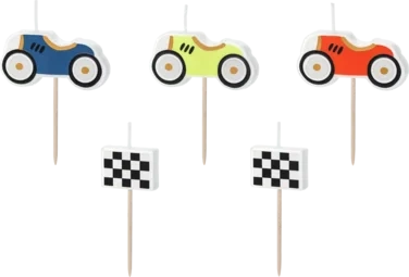 Kakelys Biler 2-3cm 5stk Partydeco