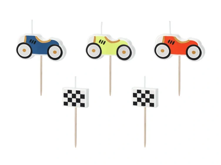 Kakelys Biler 2-3cm 5stk Partydeco